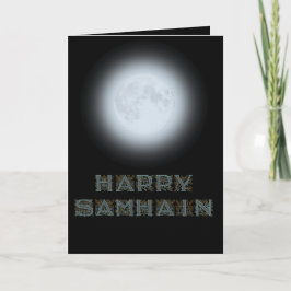 Happy Samhain Vollmond Karte