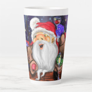 Happy Santa and Reindeers Weihnachtsfest - Party - Milchtasse