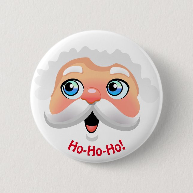 Happy Santa Claus Cartoon Button (Vorderseite)