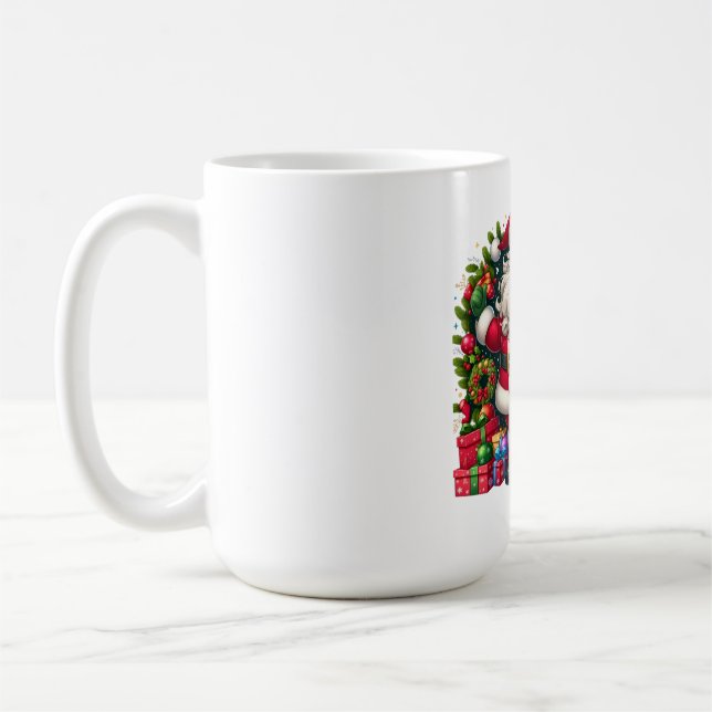 Happy Santa Claus Christmas Kaffeetasse (Links)