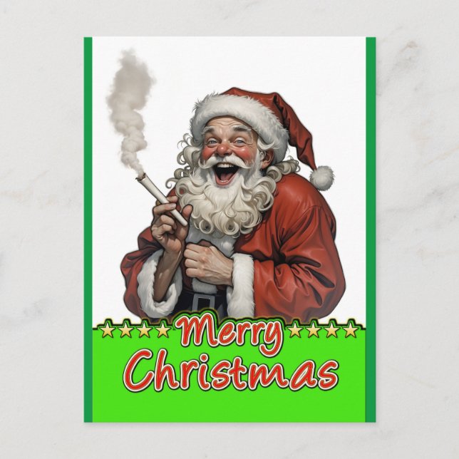 happy santa claus postkarte (Vorderseite)