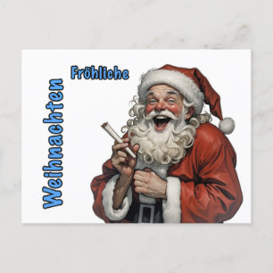 happy santa claus postkarte