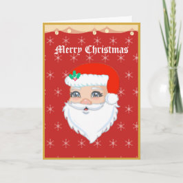 Happy Santa Claus Weihnachtskarte Feiertagskarte