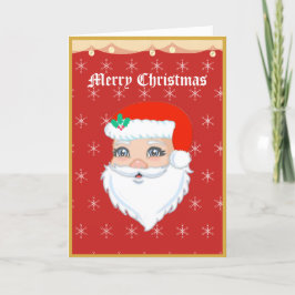 Happy Santa Claus Weihnachtskarte Feiertagskarte