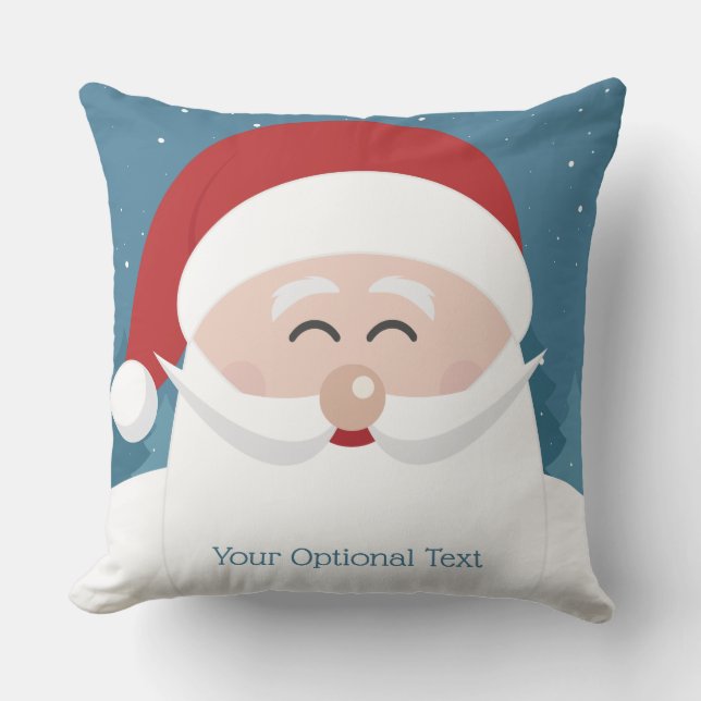 Happy Santa Custom throw Kissen (Vorderseite)