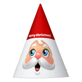 Happy Santa Face Partyhütchen