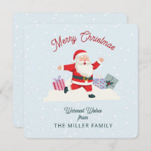 Happy Santa, hellblaue Weihnachten