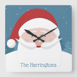 Happy Santa individuelle Name Wanduhren