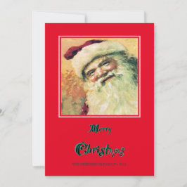 Happy Santa Merry Weihnachtsfeiertag - rot Feiertagskarte