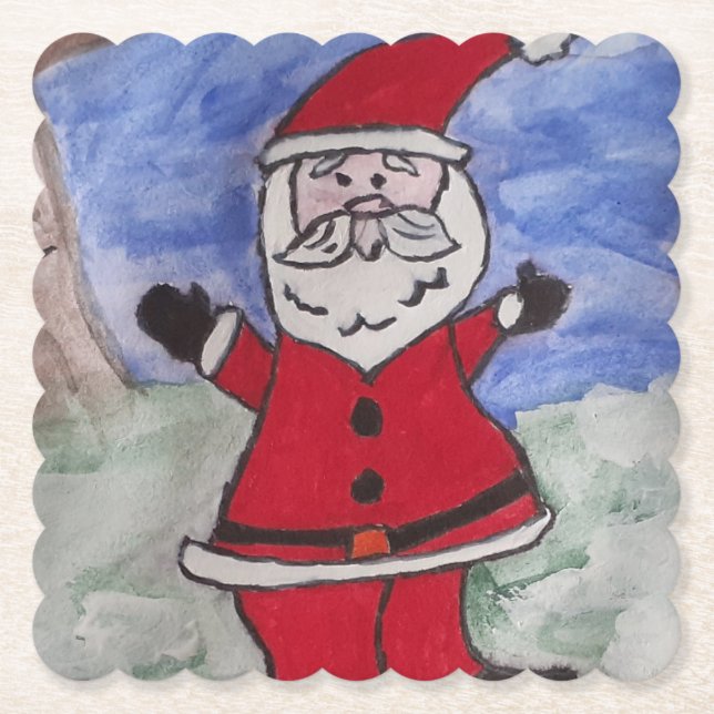 Happy Santa Paper Untersetzer (Vorderseite)