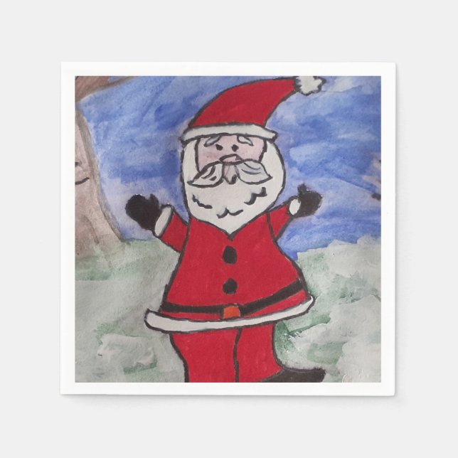 Happy Santa Serviette (Vorderseite)