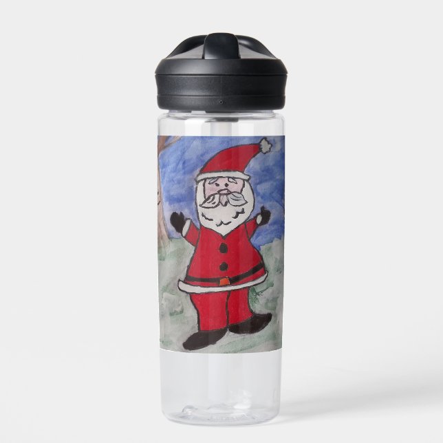 Happy Santa Trinkflasche (Vorderseite)