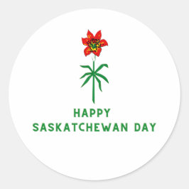 HAPPY SASKATCHEWAN DAY RUNDER AUFKLEBER