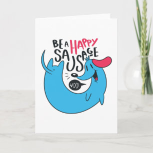 HAPPY SAUSAGE DOG KARTE