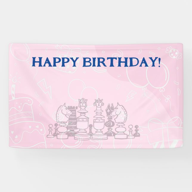 Happy Schess Geburtstag Banner (Horizontal)