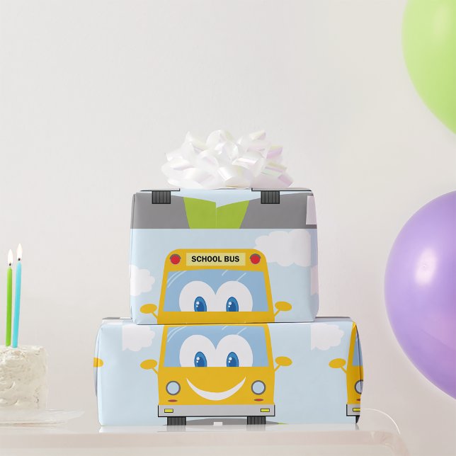 Happy School Bus Geschenkpapier (Von Creator hochgeladen)