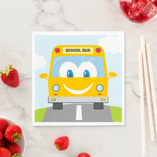 Happy School Bus Serviette