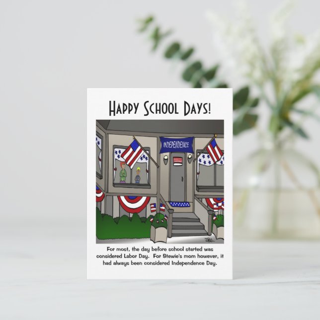 Happy School Days Postcard Postkarte (Stehend Vorderseite)