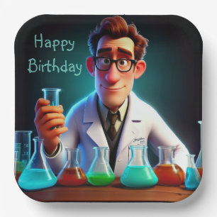 Happy Scientist Birthday Pappteller