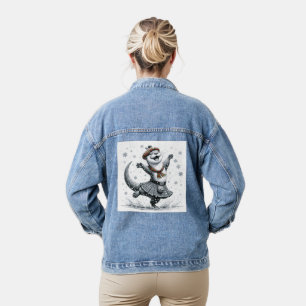 Happy Scottish Christmas Otter Christmas Jeansjacke
