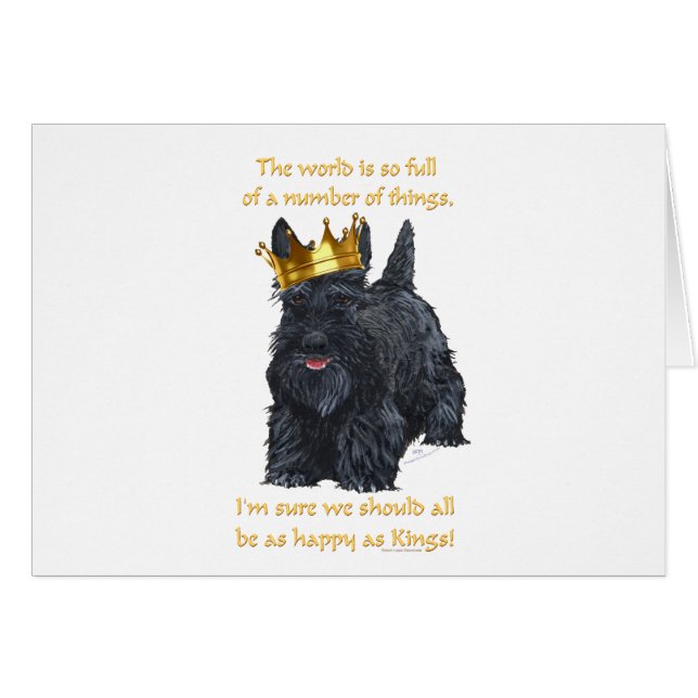 Happy Scottish Terrier King (Vorderseite (Horizontal))
