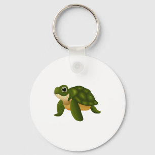 Happy Sea Turtle Ein fröhlicher Kunstspass Schlüsselanhänger