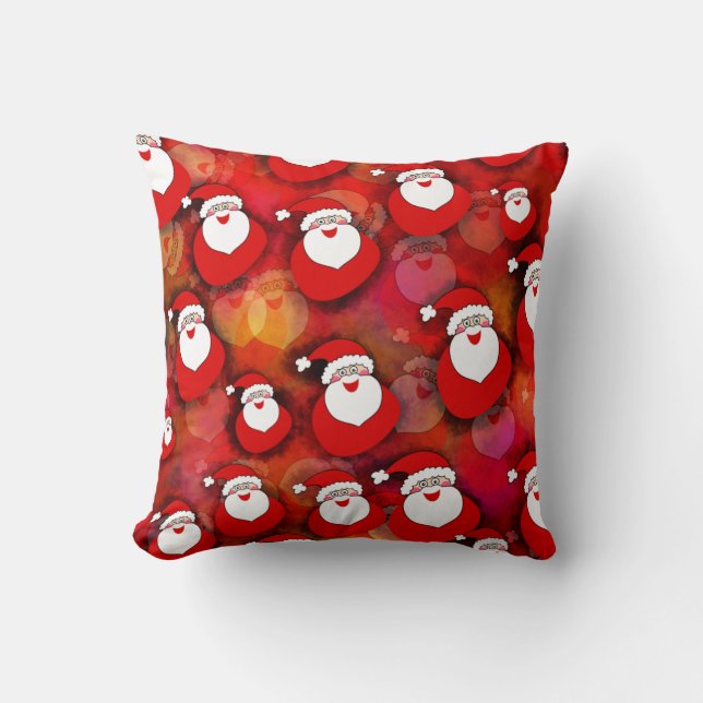 Happy Seamless Santa Claus Pattern Kissen (Vorderseite)