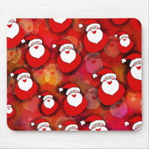 Happy Seamless Santa Claus Pattern Mousepad