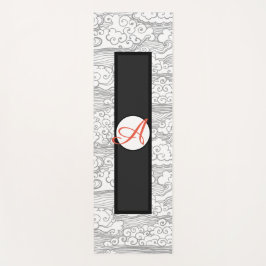 HAPPY SEED YOGA Mat with JAPANESE CLOUDS MONOGRAM Yogamatte