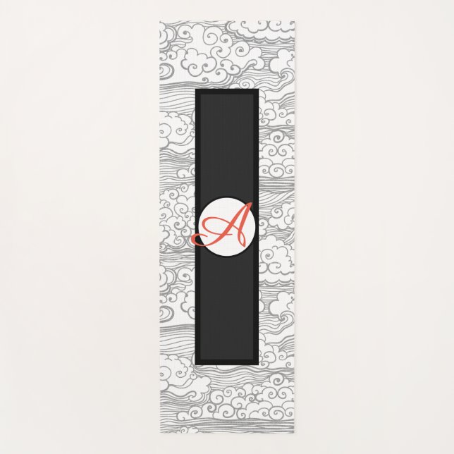 HAPPY SEED YOGA Mat with JAPANESE CLOUDS MONOGRAM Yogamatte (Vorderseite)