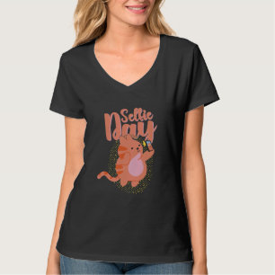 Happy Selfie Day Niedliche Katze Einnahme Selfie S T-Shirt