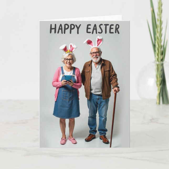 Happy Senior Couple Greeting Card Karte (Vorderseite)