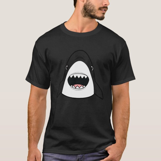 Happy Shark Lazy Halloween Carnival Costume Disgui T-Shirt (Vorderseite)