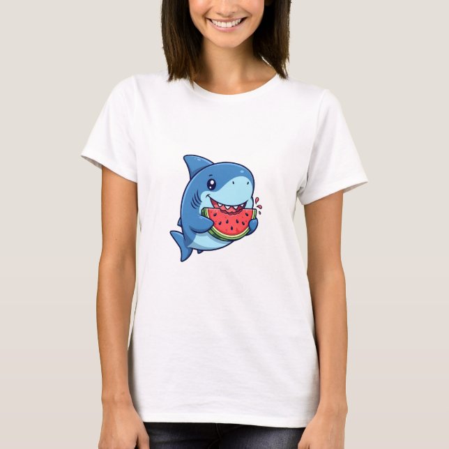 Happy Shark Snack T-Shirt (Vorderseite)