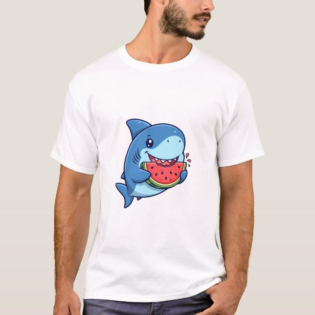 Happy Shark Snack T-Shirt (Vorderseite)
