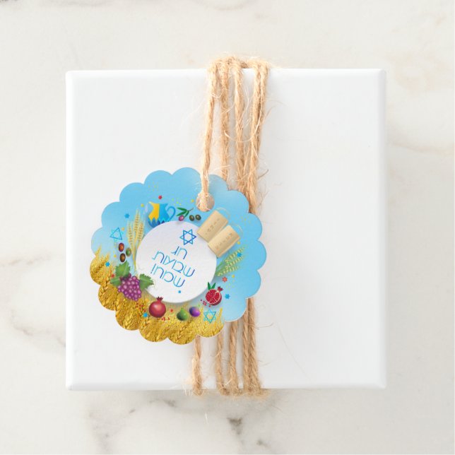 Happy SHAVUOT dekorative Ornament sieben Arten Geschenkanhänger (Beispiel)