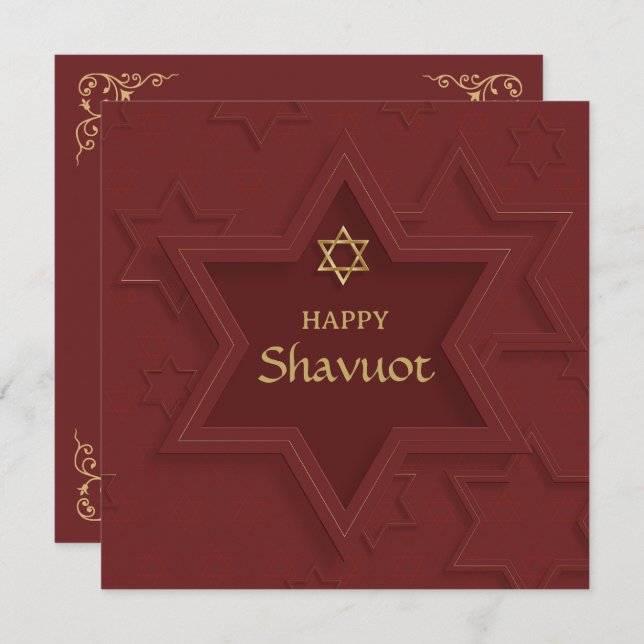 Happy Shavuot Elegant Feiertagskarte (Vorne/Hinten)