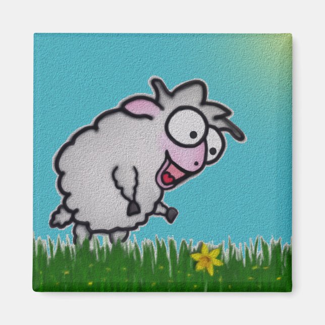 Happy Sheep Magnet (Vorne)