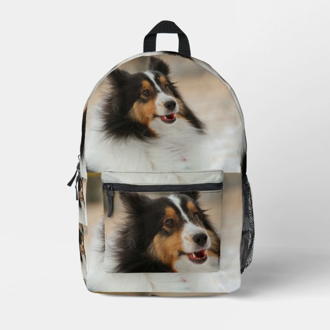 Happy Shelty Bedruckter Rucksack (Vorderseite)