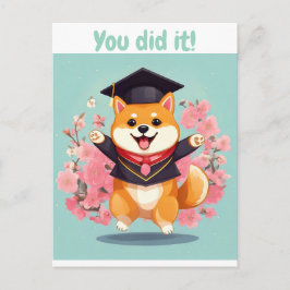 Happy Shiba inu schließ - Abschluss Card Postkarte