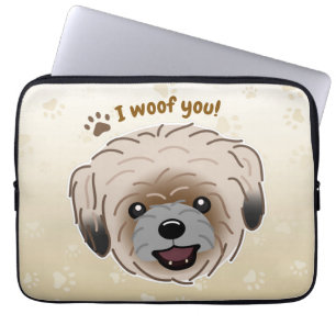 Happy Shih Tzu Dog Lover I Woof You Paws Laptopschutzhülle