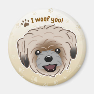 Happy Shih Tzu Dog Lover I Woof You Paws Magnet