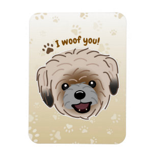 Happy Shih Tzu Dog Lover I Woof You Paws Magnet
