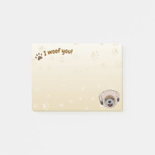Happy Shih Tzu Dog Lover I Woof You Paws Post-it Klebezettel