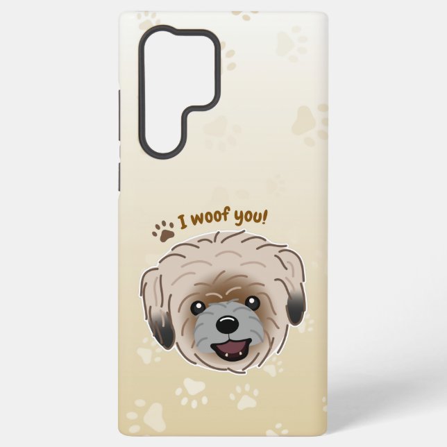Happy Shih Tzu Dog Lover I Woof You Paws Samsung Galaxy Hülle (Rückseite)