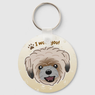Happy Shih Tzu Dog Lover I Woof You Paws Schlüsselanhänger