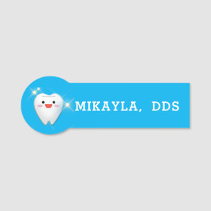 Happy Shiny Tooth DentalName Tag Namensschild