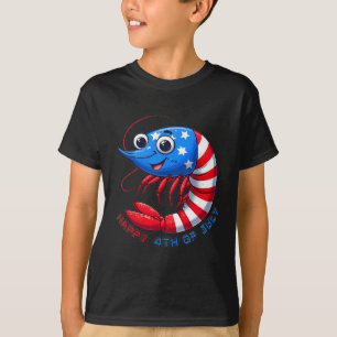 Happy Shrimp feiert 4. Juli Kinder Männer Frauen T-Shirt
