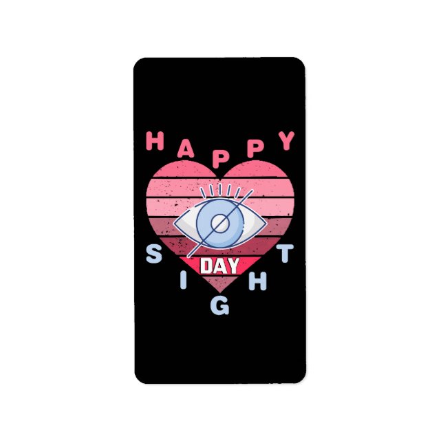 Happy Sight Day Adressaufkleber (Vorne)
