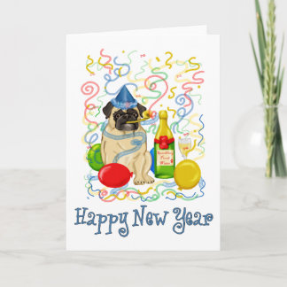 Happy-Silver-Mops Feiertagskarte